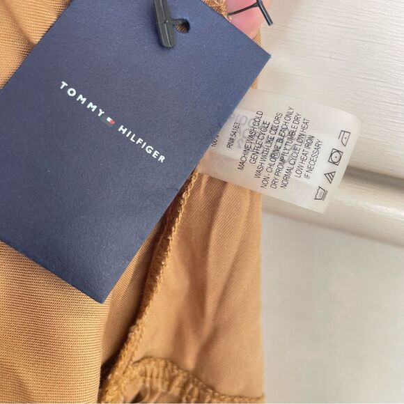 NWT Tommy Hilfiger Sleeveless Tiered Cotton Midi Dress in Tan Size 6 - Picture 7 of 9
